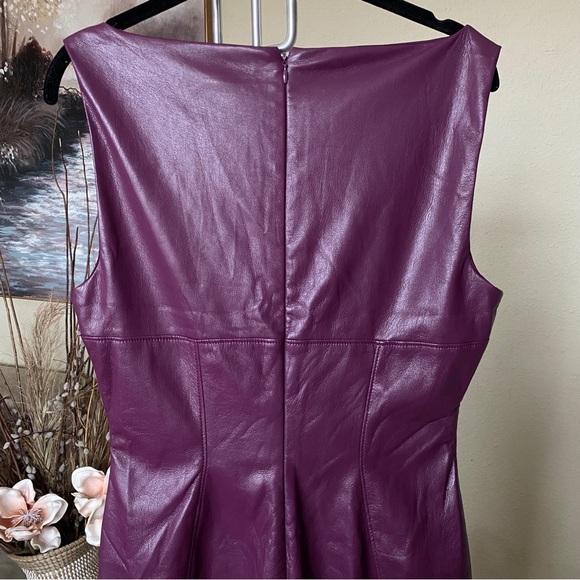 HOUSE OF‎ CB 'Sahara' Merlot Vegan Leather Maxi Dress NWOT size S - Picture 10 of 17